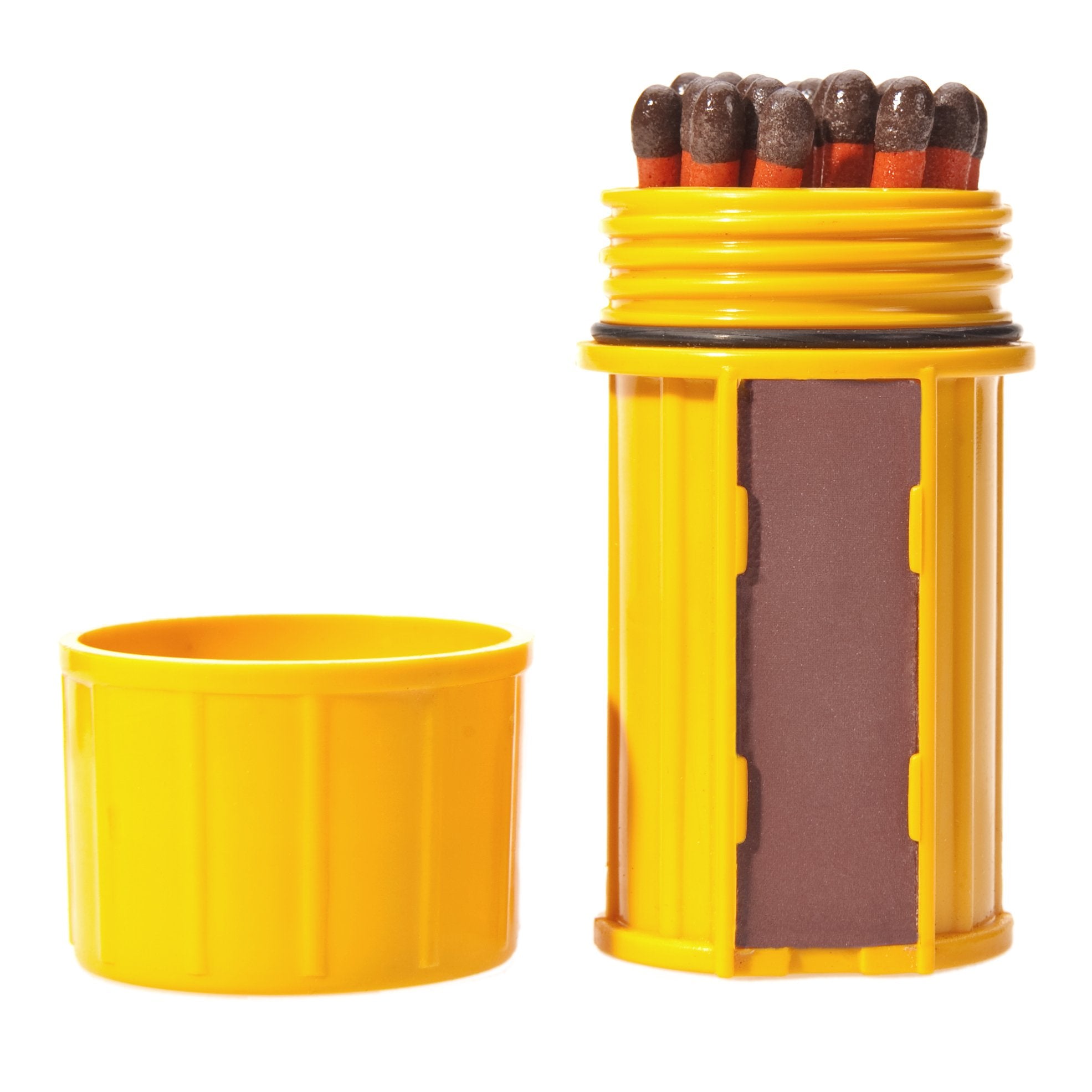 UCO Stormproof Match Kit with Waterproof Case, 25 Stormproof Matches and 3 Strikers - Yellow