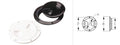 Deck Plate 6" Screw Out with Internal Collar Black ABS