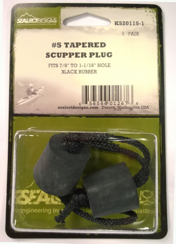 Sealect Designs K520115-1 #5 Tapered Scupper Plug Fits 7/8" To 1-1/16" Hole