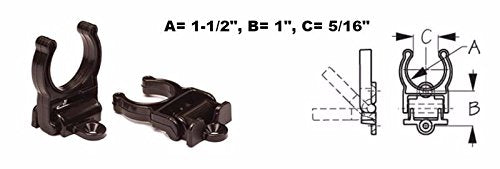 Folding Paddle Clip 1-1/2" Black Nylon (2 per pack)