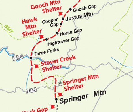 Appalachian Trail Map AT-6 Damascus VA - Ceres VA AT Pocket Profile