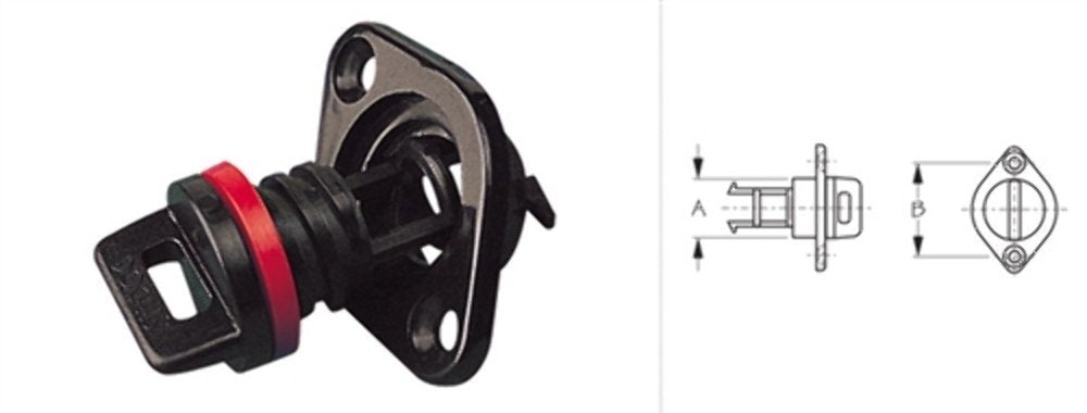 REPLACEMENT PLUG & GASKET BLK IM NYLON