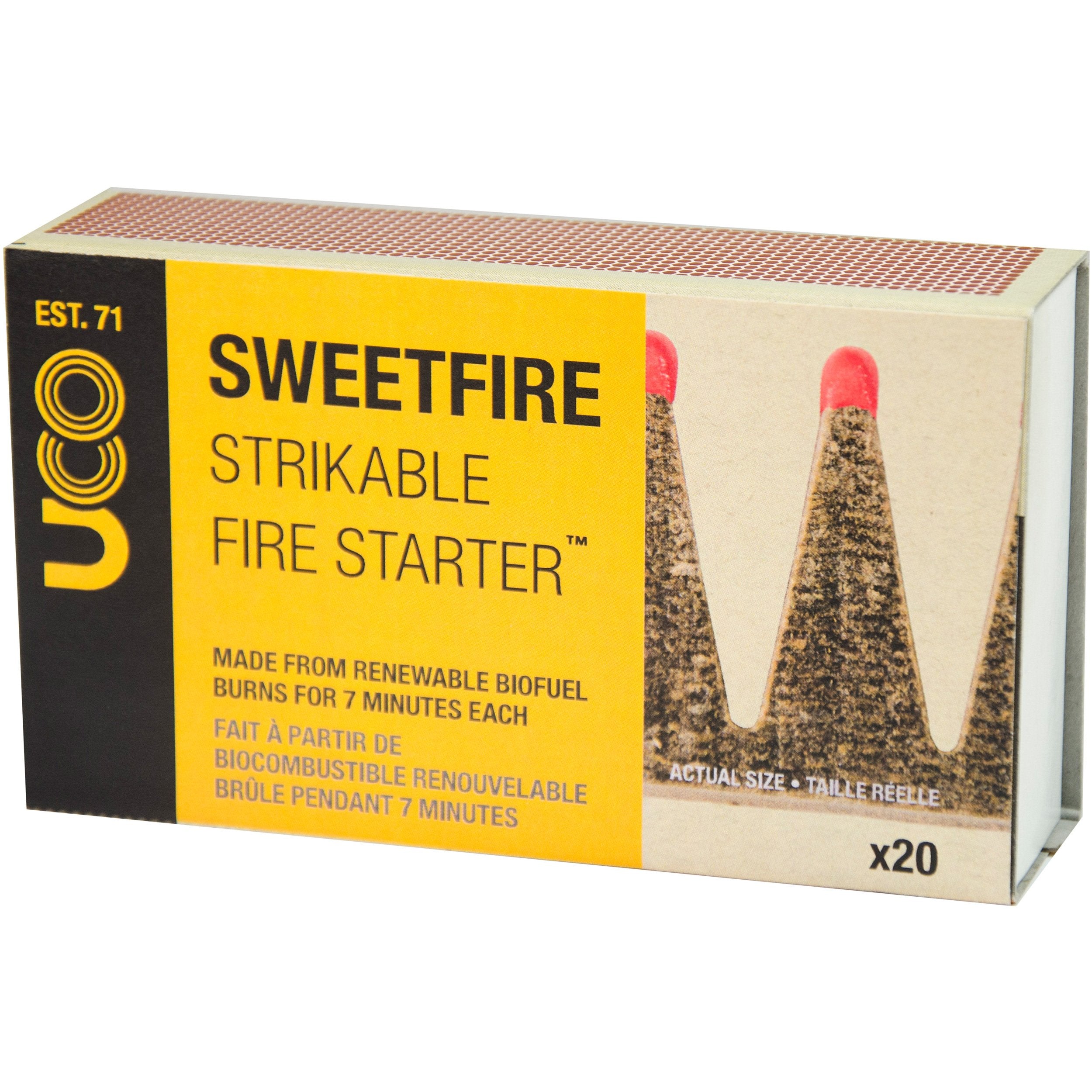 UCO Sweetfire Strikeable Fire Starter, 20 Pieces