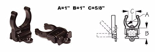 Folding Paddle Clip 1" Black Nylon