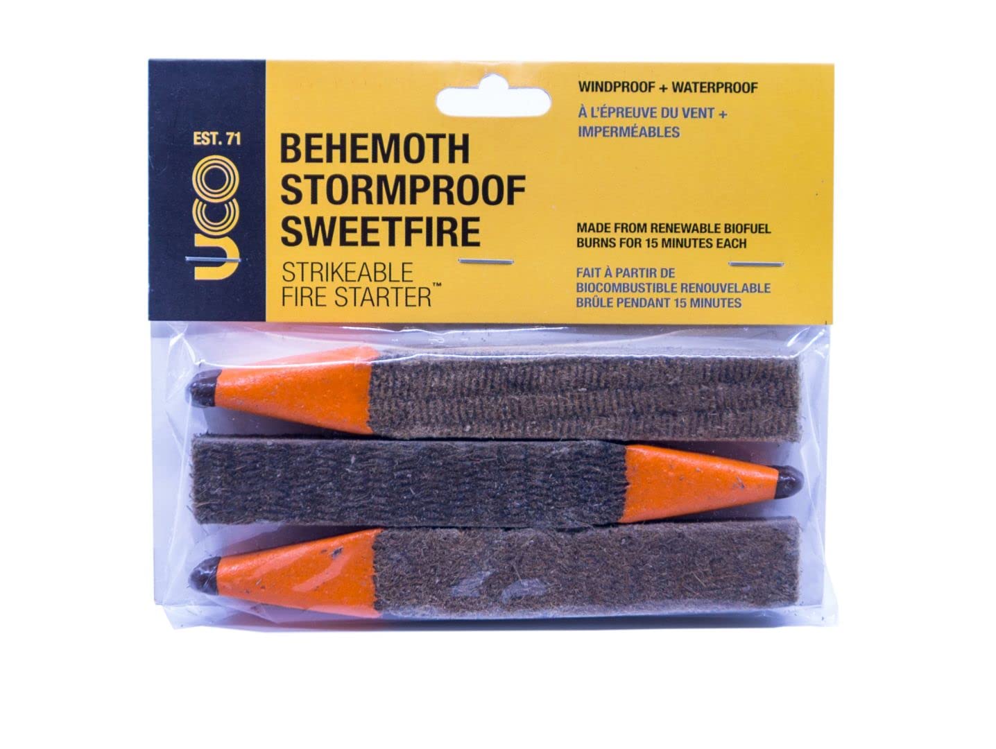 UCO Stormproof Behemoth  Sweetfire Strikable Fire Starter 3-PK