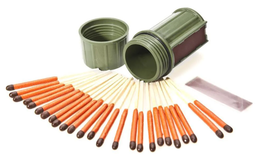 UCO Waterproof Fire Starter Matches Windproof with Stormproof Match Case, Camping, Emergency Survival Kit Supplies, 75 Count